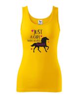 Dámské tričko - Just a girl who loves horses