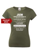 Dámské tričko k narozeninám - Jsem rozmazlená manželka