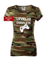 Dámské tričko k narozeninám - Level complete - s věkem na přání