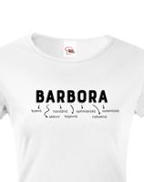 Dámské tričko k svátku s jménem Barbora