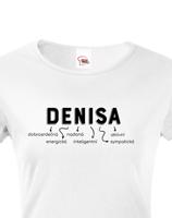 Dámské tričko k svátku s jménem Denisa