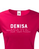 Dámské tričko k svátku s jménem Denisa