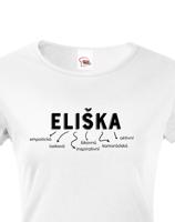 Dámské tričko k svátku s jménem Eliška