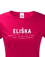 Dámské tričko k svátku s jménem Eliška