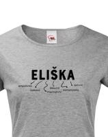 Dámské tričko k svátku s jménem Eliška
