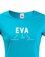 Dámské tričko k svátku s jménem Eva
