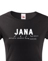 Dámské tričko k svátku s jménem Jana