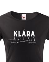 Dámské tričko k svátku s jménem Klára