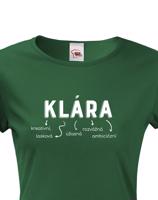 Dámské tričko k svátku s jménem Klára