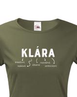 Dámské tričko k svátku s jménem Klára