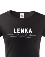 Dámské tričko k svátku s jménem Lenka