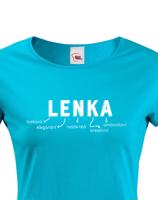 Dámské tričko k svátku s jménem Lenka