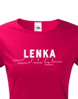 Dámské tričko k svátku s jménem Lenka