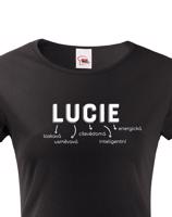 Dámské tričko k svátku s jménem Lucie