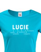 Dámské tričko k svátku s jménem Lucie