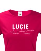 Dámské tričko k svátku s jménem Lucie
