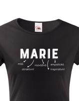 Dámské tričko k svátku s jménem Marie