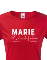 Dámské tričko k svátku s jménem Marie