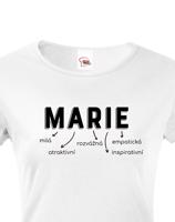Dámské tričko k svátku s jménem Marie