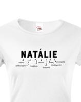 Dámské tričko k svátku s jménem Natálie