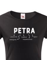 Dámské tričko k svátku s jménem Petra