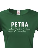 Dámské tričko k svátku s jménem Petra