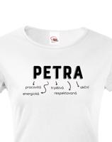 Dámské tričko k svátku s jménem Petra