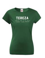 Dámské tričko k svátku s jménem Tereza