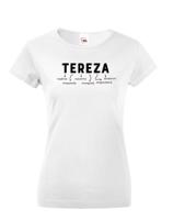 Dámské tričko k svátku s jménem Tereza