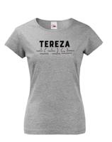 Dámské tričko k svátku s jménem Tereza