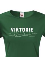 Dámské tričko k svátku s jménem Viktorie
