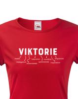Dámské tričko k svátku s jménem Viktorie