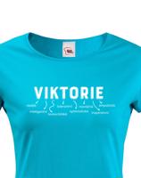 Dámské tričko k svátku s jménem Viktorie