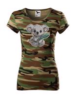 Dámské tričko Koala s listem - roztomilé dámské tričko
