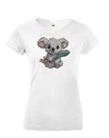 Dámské tričko Koala s listem - roztomilé dámské tričko