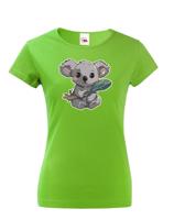 Dámské tričko Koala s listem - roztomilé dámské tričko