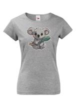 Dámské tričko Koala s listem - roztomilé dámské tričko