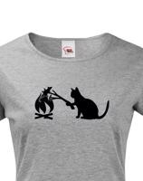 Dámské tričko kočka a myš - tričko pro milovníky koček