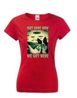 Dámské tričko Kočka a pes - vtipné tričko pro milovníky zvířat