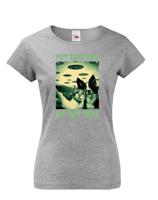 Dámské tričko Kočka a pes - vtipné tričko pro milovníky zvířat