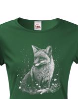 Dámské tričko Liška - tričko pro milovníky zvířat a myslivosti