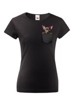 Dámské tričko Mexický naháč v kapsičce - kvalitní tisk a rychlé dodání