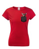 Dámské tričko Mexický naháč v kapsičce - kvalitní tisk a rychlé dodání