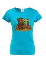 Dámske tričko Mistr Yoda a Groot - ideální pro každou fanynku
