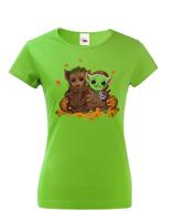 Dámske tričko Mistr Yoda a Groot - ideální pro každou fanynku