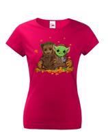 Dámske tričko Mistr Yoda a Groot - ideální pro každou fanynku