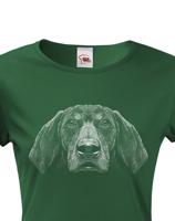 Dámské tričko - Modrý coonhound - kvalitní potisk na triko pro pejskaře