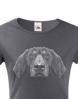 Dámské tričko - Modrý coonhound - kvalitní potisk na triko pro pejskaře