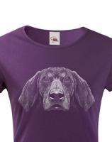 Dámské tričko - Modrý coonhound - kvalitní potisk na triko pro pejskaře