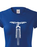 Dámské tričko MTB  s horským kolem - skvělý dárek k narozeninám